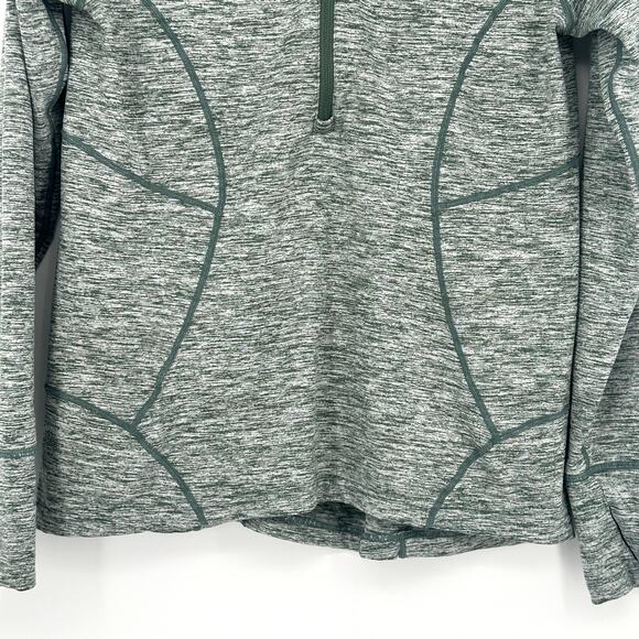 Eddie Bauer Women's Large 1/2 Zip Pullover Green Heather Performance Active Top - Picture 4 of 10